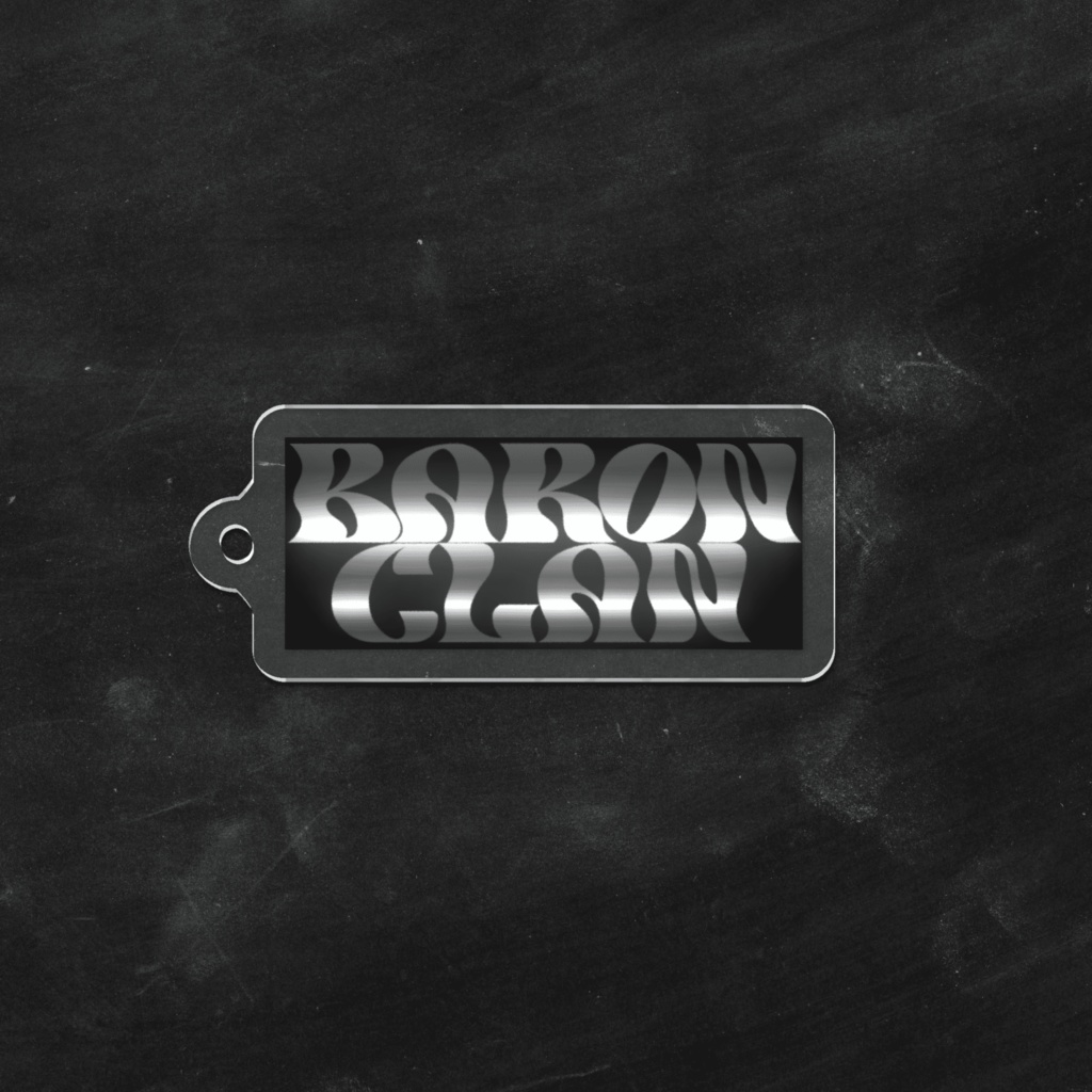 BARON CLAN アクリルキーホルダー white