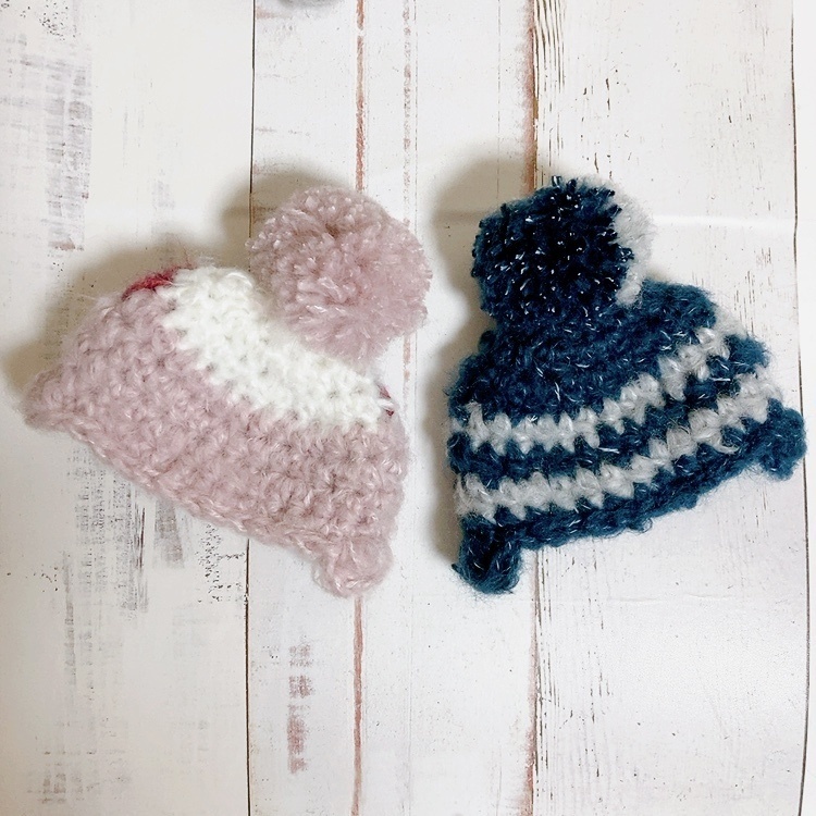 にとたん ちびぐるみ用 耳当て付きニット帽