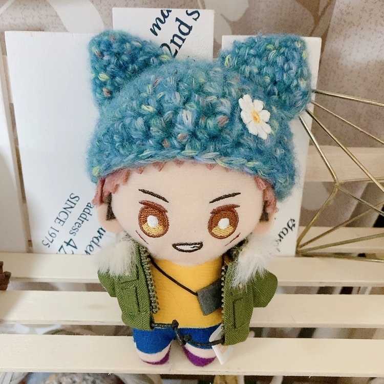 ぬい用 キツネ耳ニット帽 クッキー