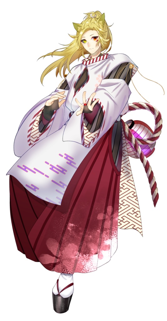 狐な青年【表情差分4枚それぞれ人間バージョン・狐バージョン(合計8枚)】