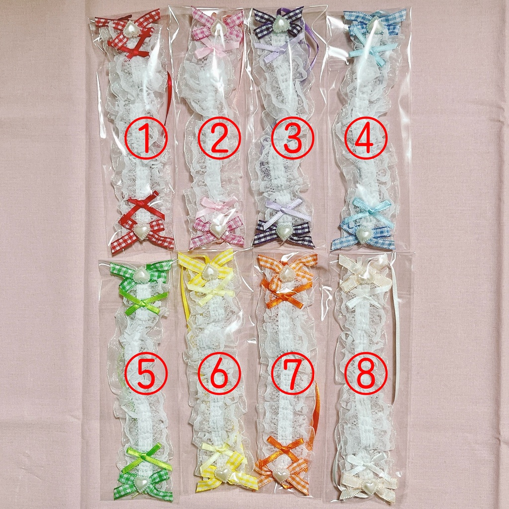 ぬいぐるみ用ヘッドドレス 白レース