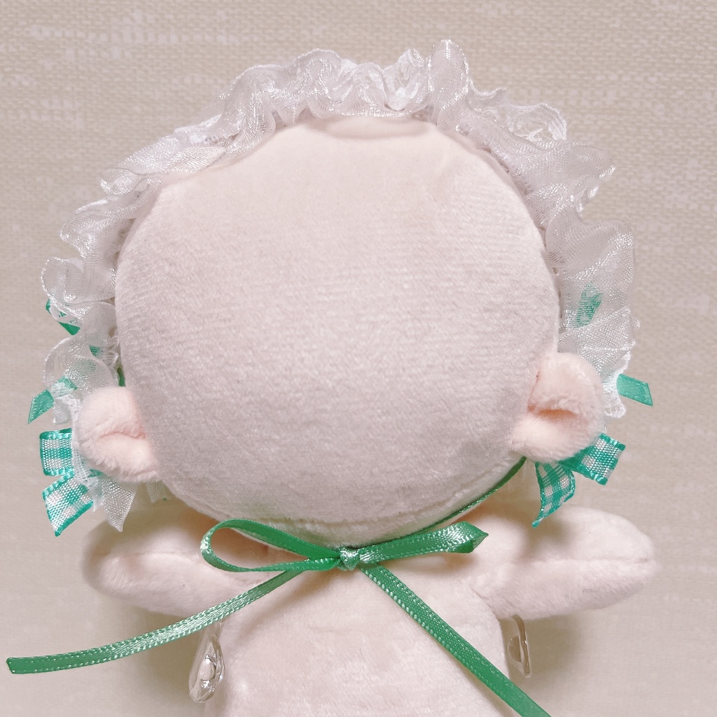 ぬいぐるみ用ヘッドドレス 白レース
