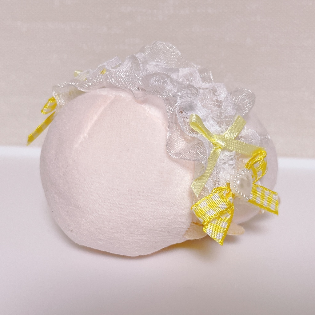 ぬいぐるみ用ヘッドドレス ミニサイズ 白レース