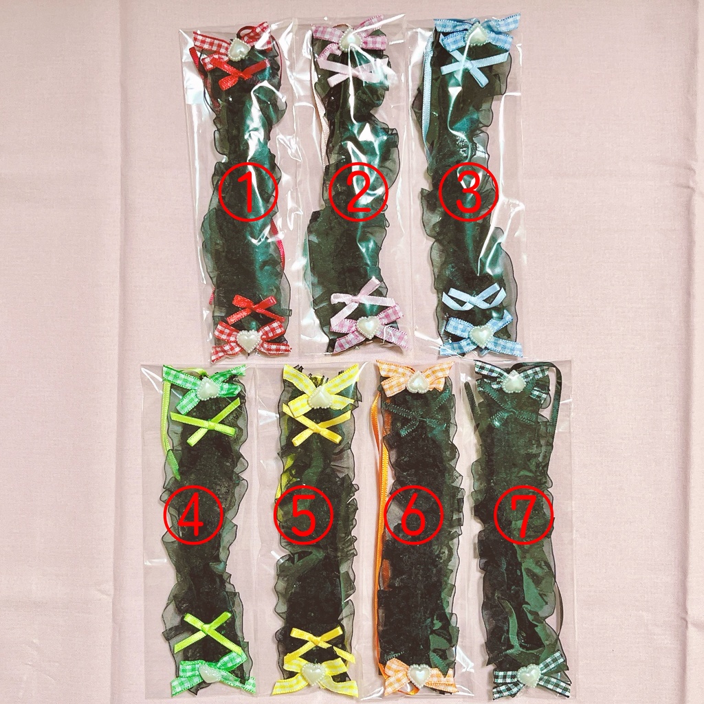 ぬいぐるみ用ヘッドドレス 黒レース