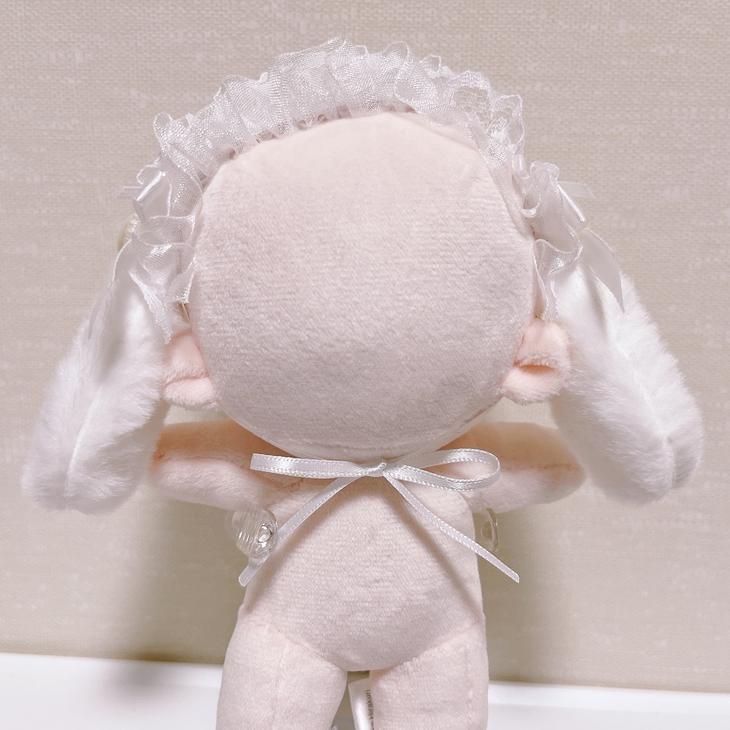 ぬいぐるみ用ヘッドドレス たれ耳 黒レース