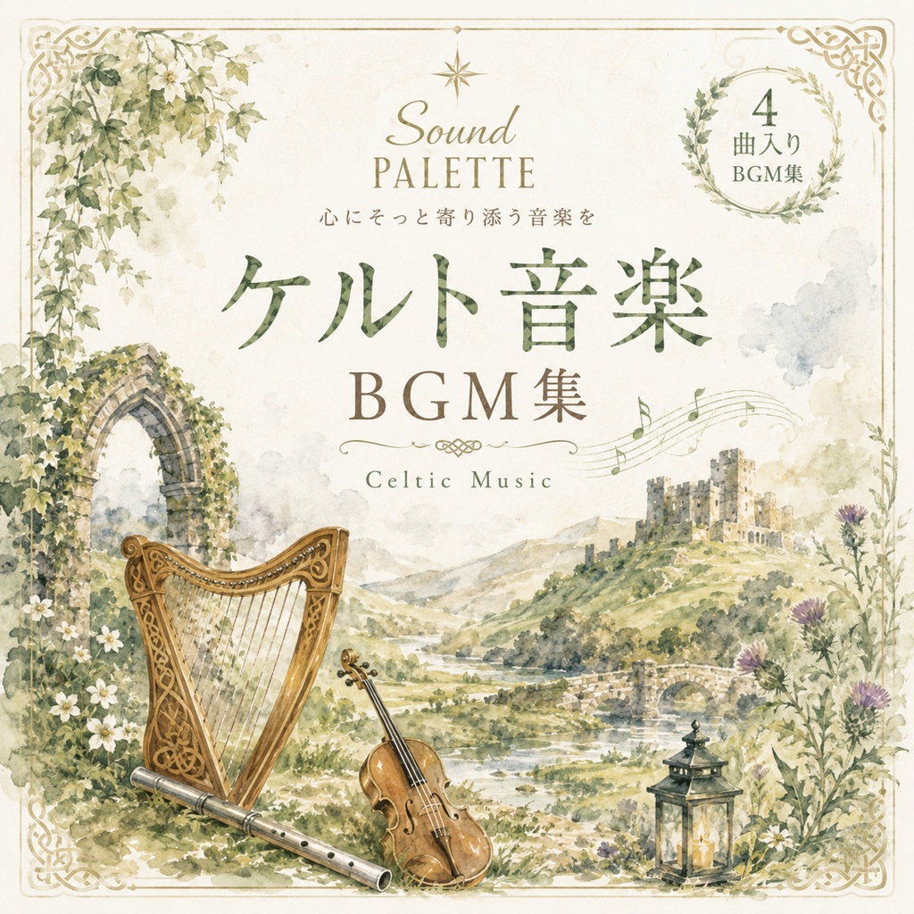 【商用可】幻想的なケルトの世界癒やしのインストゥルメンタルBGM4集
