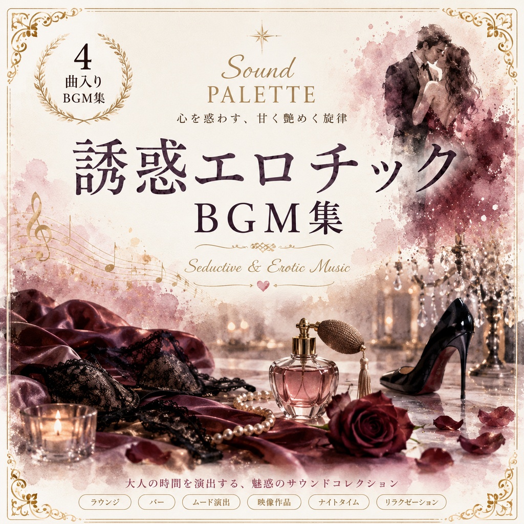 【商用可】大人のロマンチックな時間を彩る、ムーディーなインストゥルメンタルBGM集。