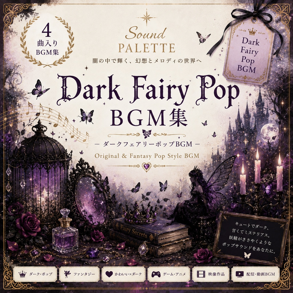 商用フリー「DARK FAIRY POP」闇のファンタジー系BGM4曲集