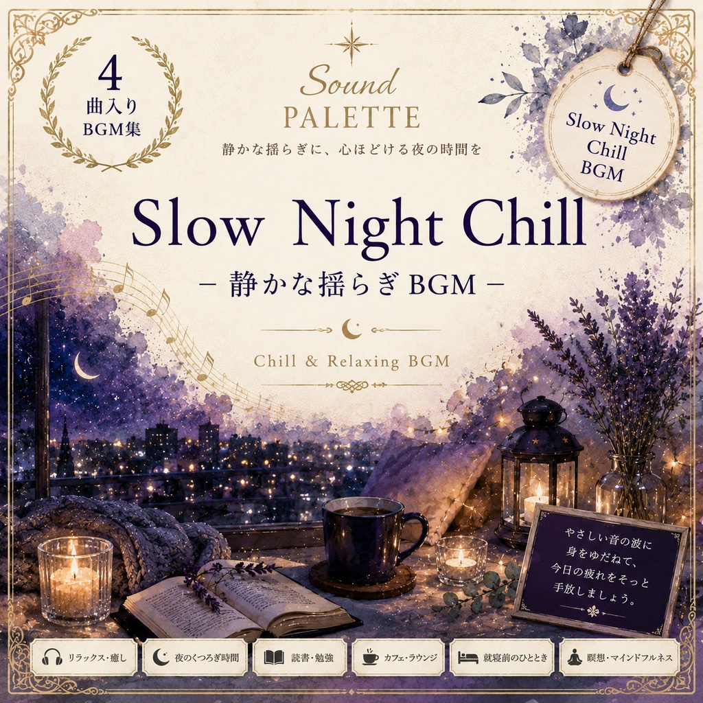 【商用フリー】Slow Night Chill BGM4曲