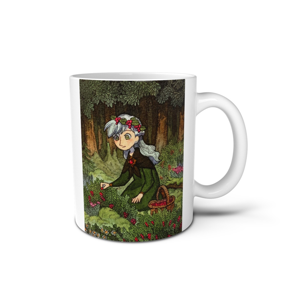 「森のベリー摘み」マグカップ