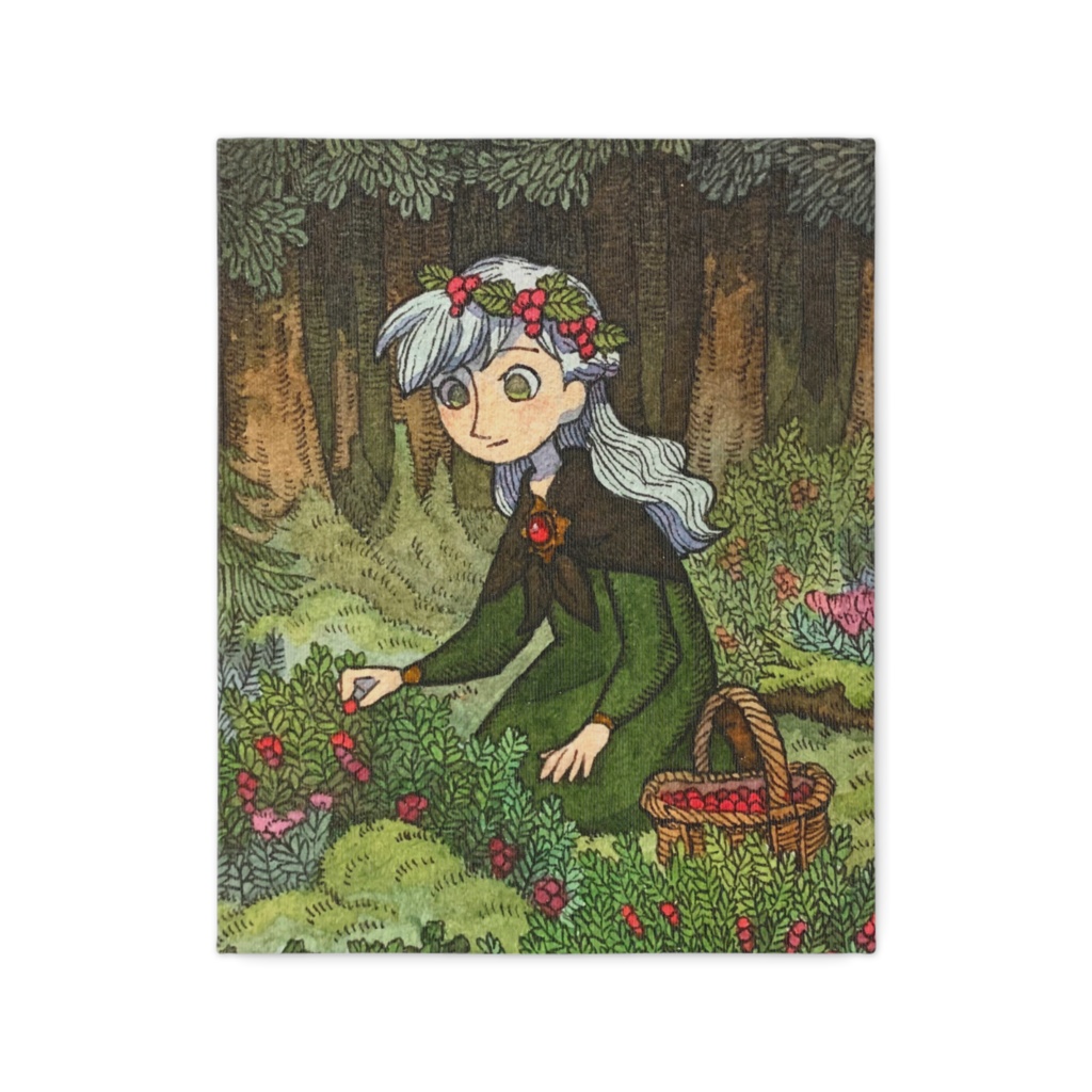 「森のベリー摘み」複製キャンバス