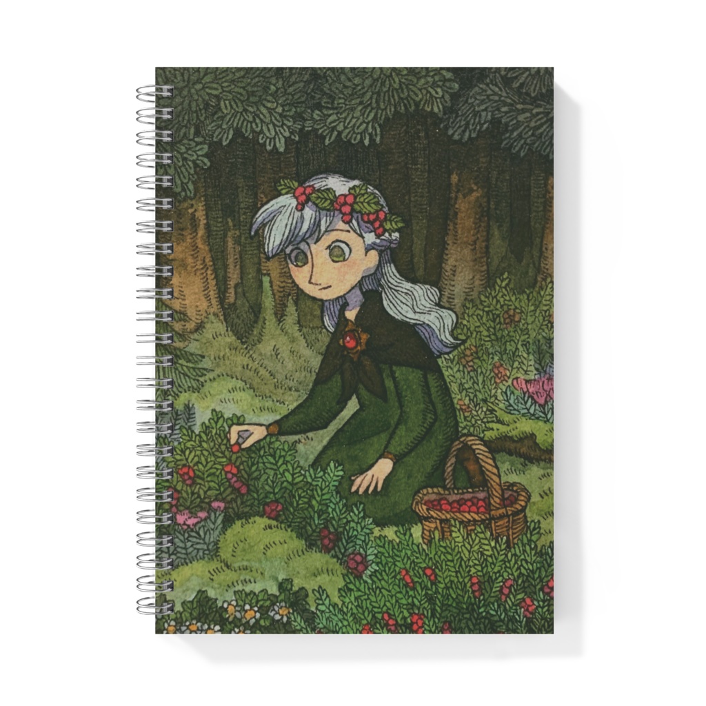 「森のベリー摘み」リングノート