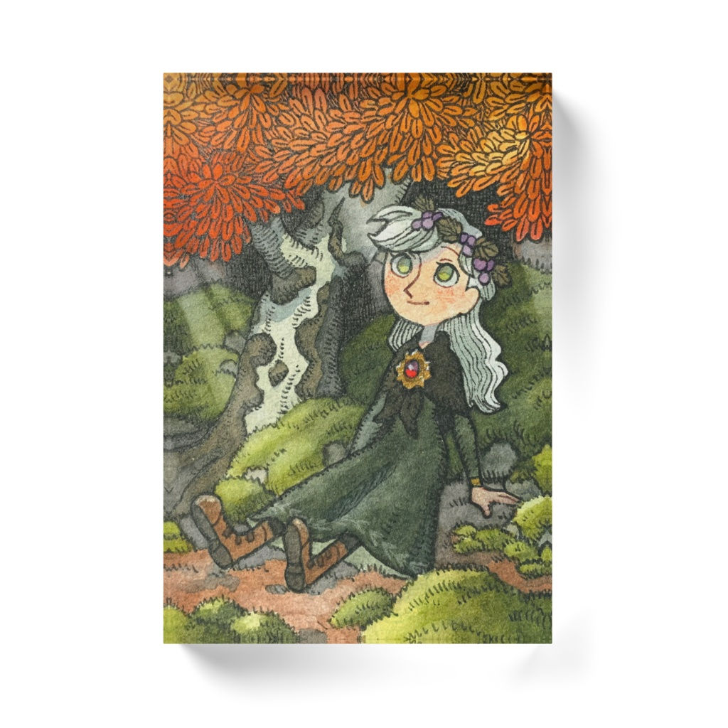 「秋の木漏れ日」アクリルブロック