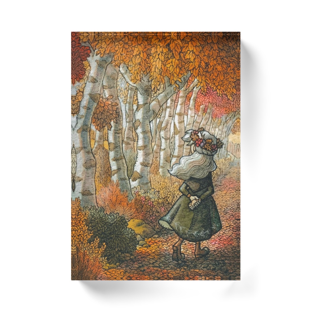 「秋の散歩道」アクリルブロック