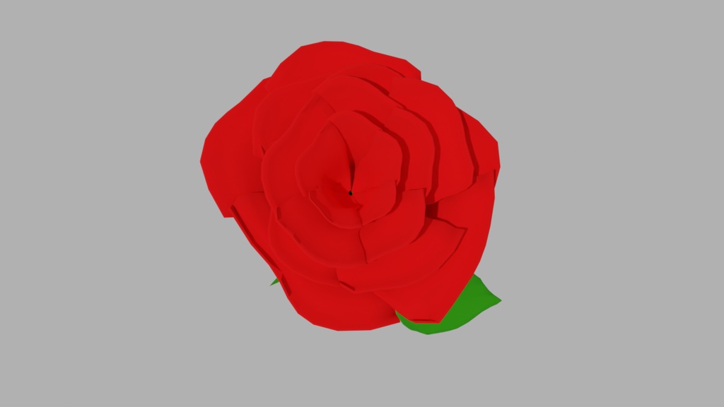 バラの花の3Dモデル