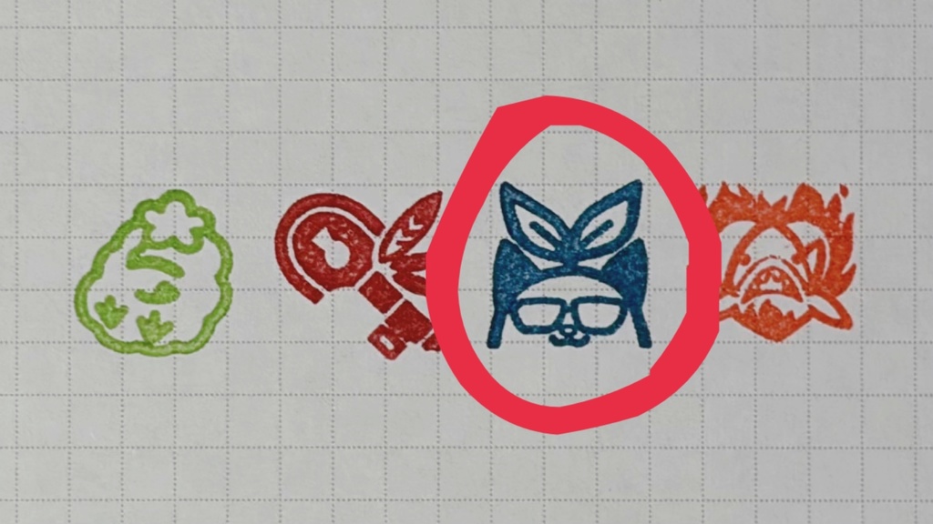 まめねこスタンプ(ゴム印)