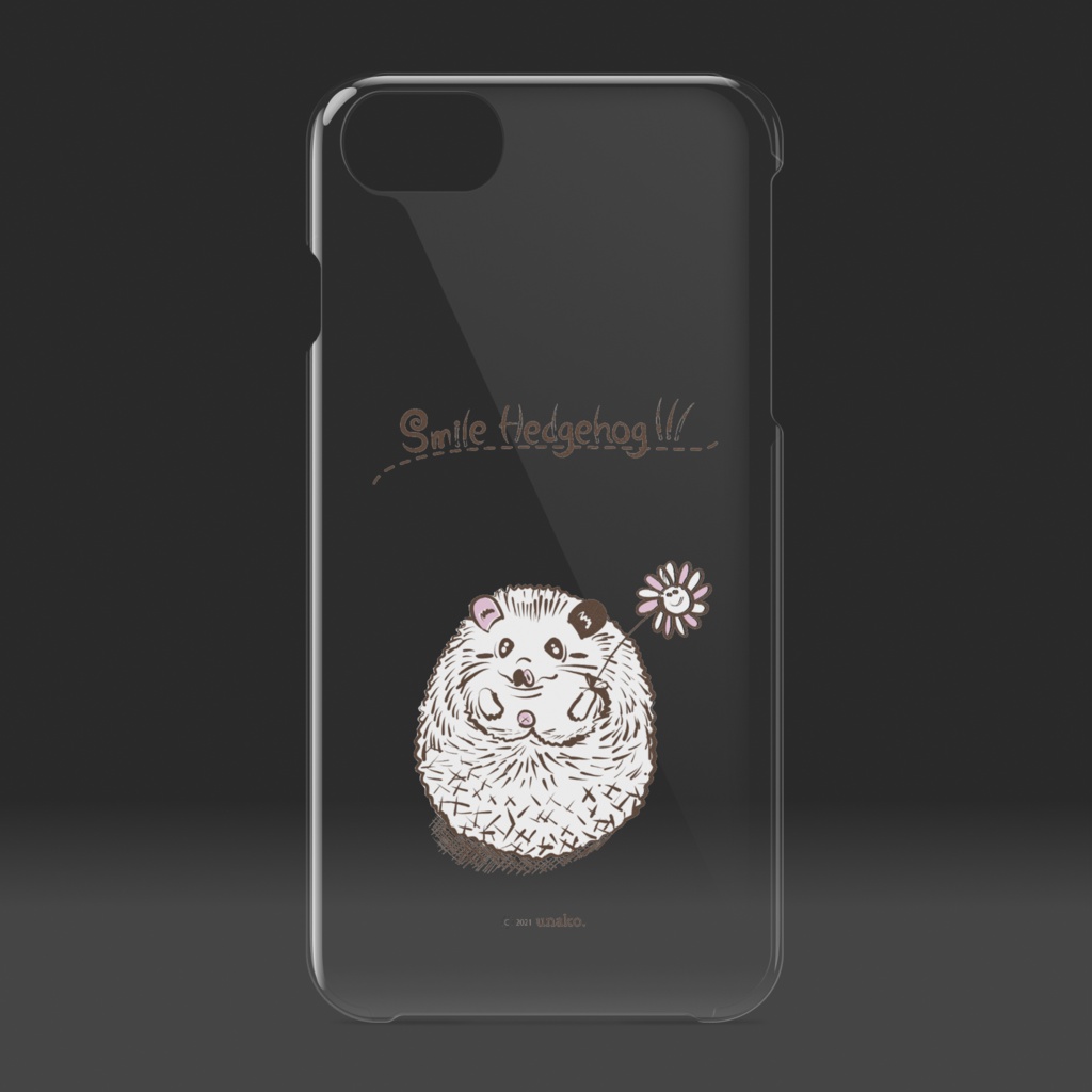 はりねずiPhoneケース01【クリア】