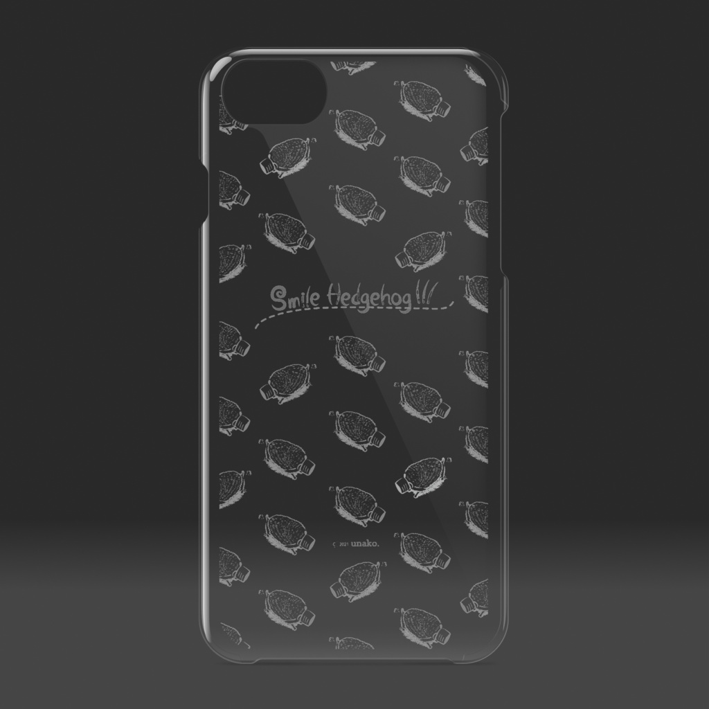 はりねずiPhoneケース03【クリア】