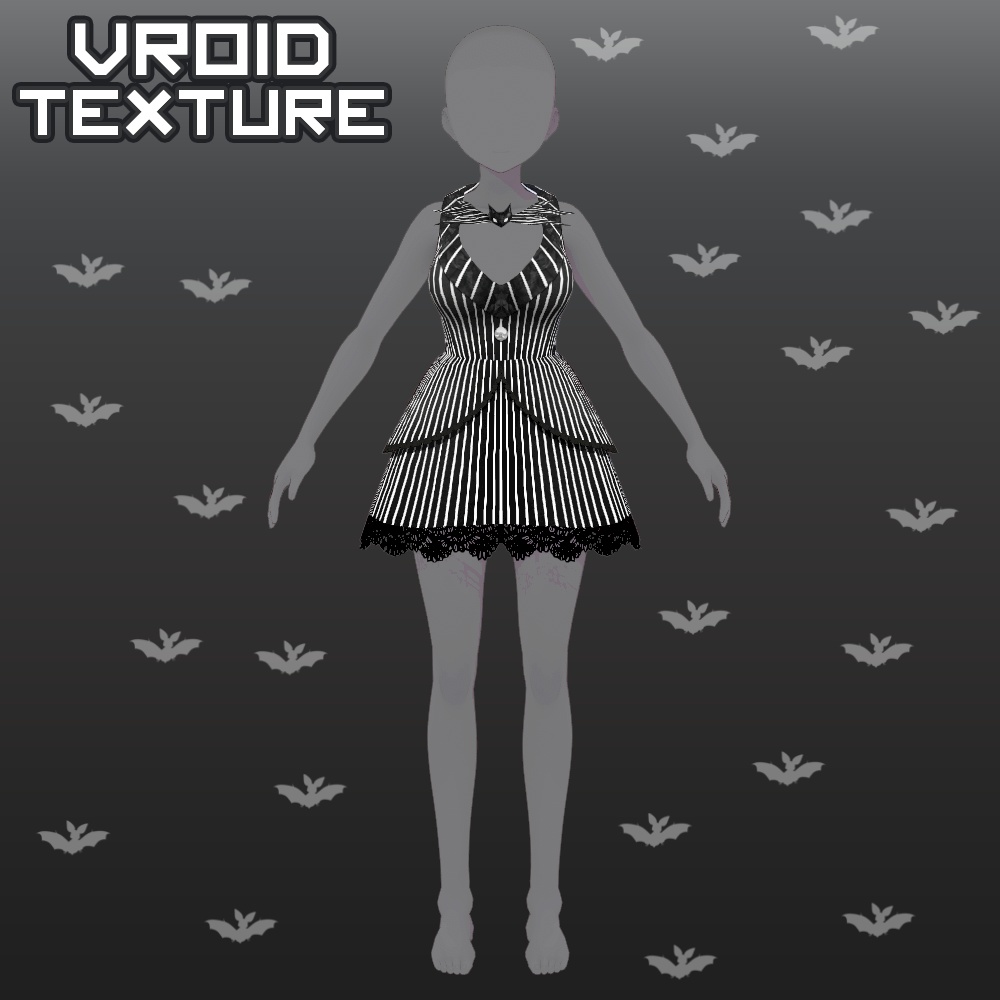 Vroid Dress Jack Skellington