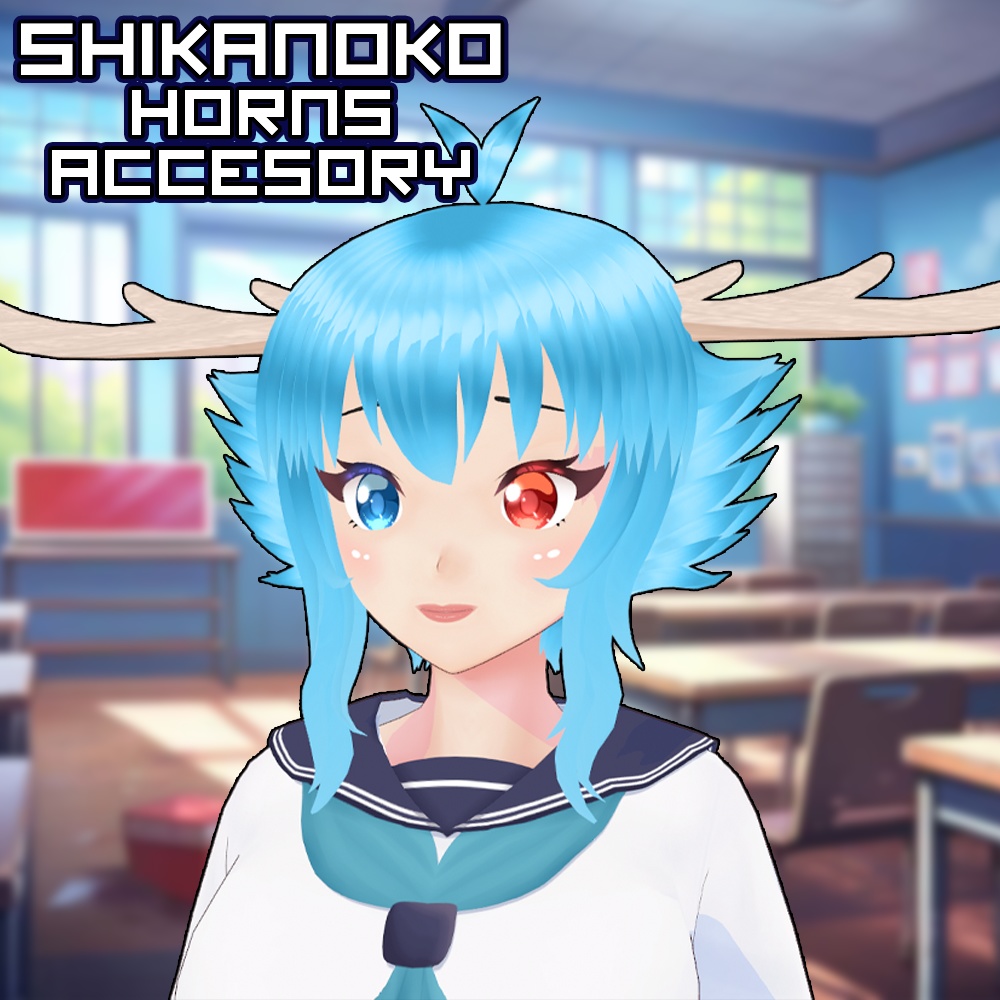 Shikanoko Horns 3D blender 缩略图 4