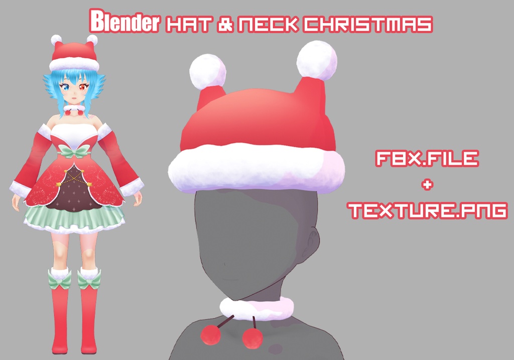 Blender Hat & Neck Christmas