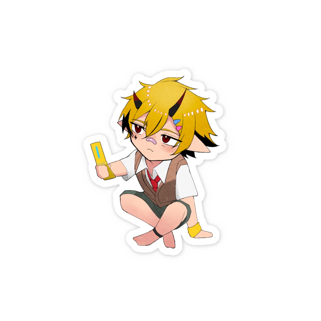 雷神スマホステッカー(制服)