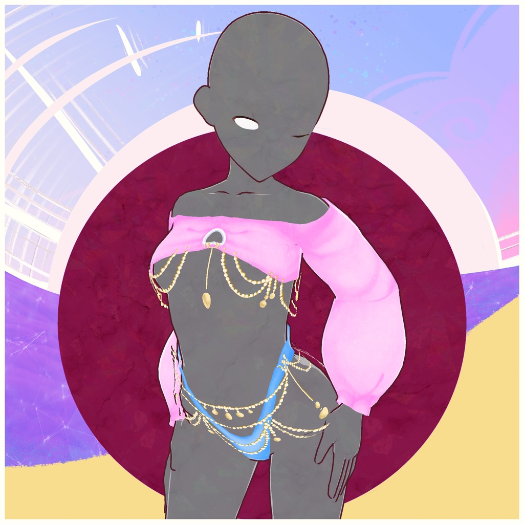 Swimsuit with gold