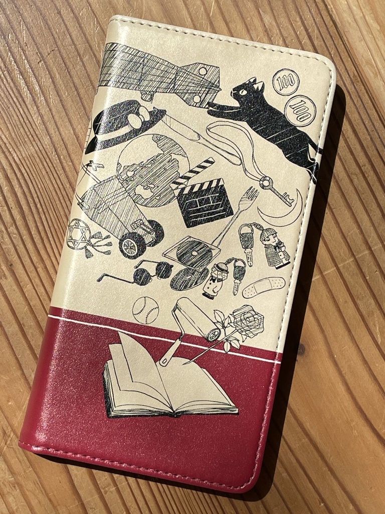 赤い夢 手帳型iPhoneケース(ベルトなし)