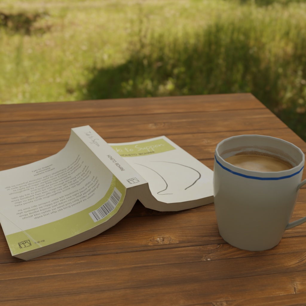 読みかけの本と飲みかけのコーヒー