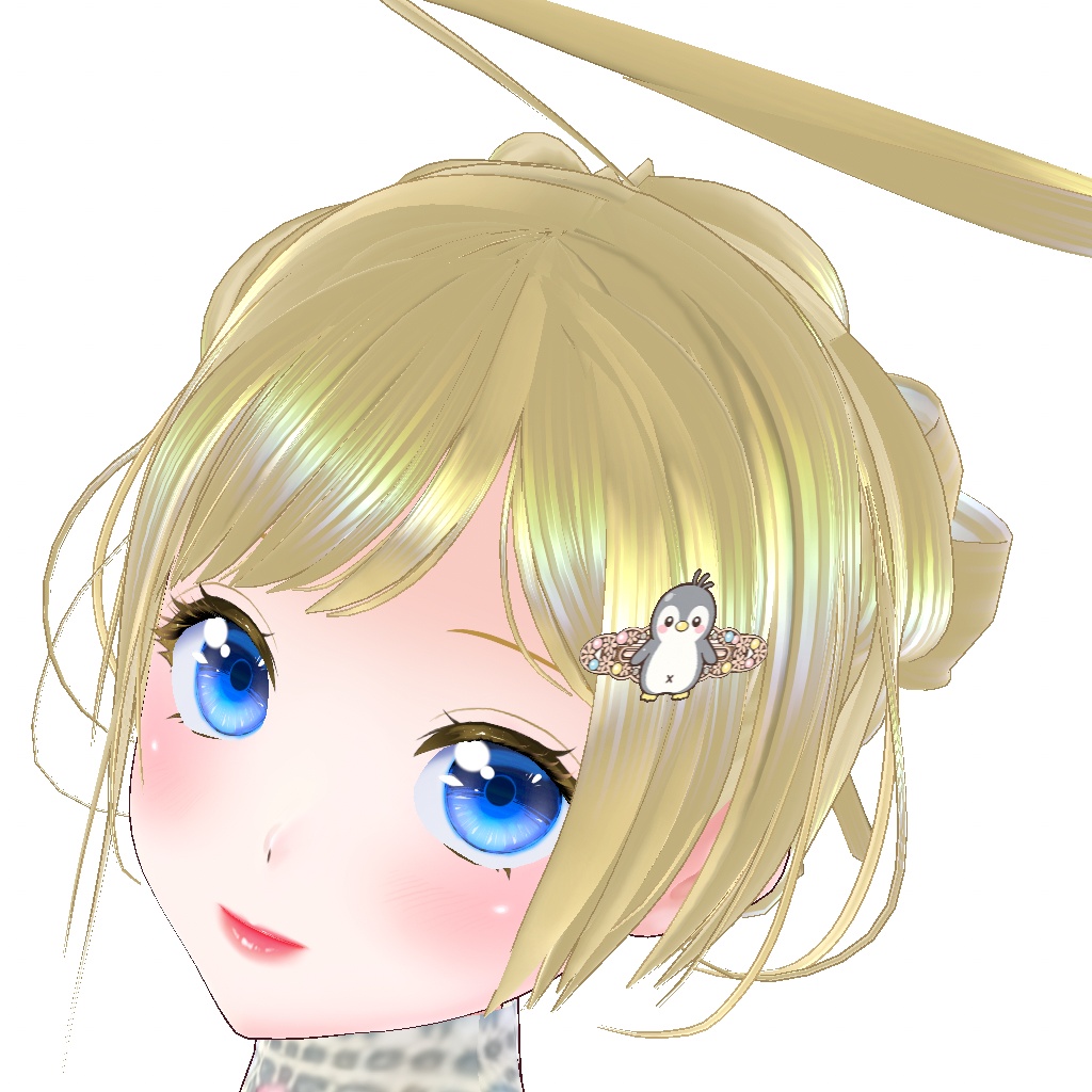 【VRoid用】ペンギンのガーリーヘアピン