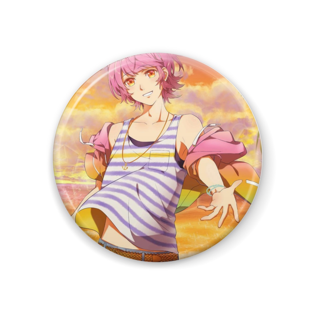 夏苺月夕日バージョン缶バッチ