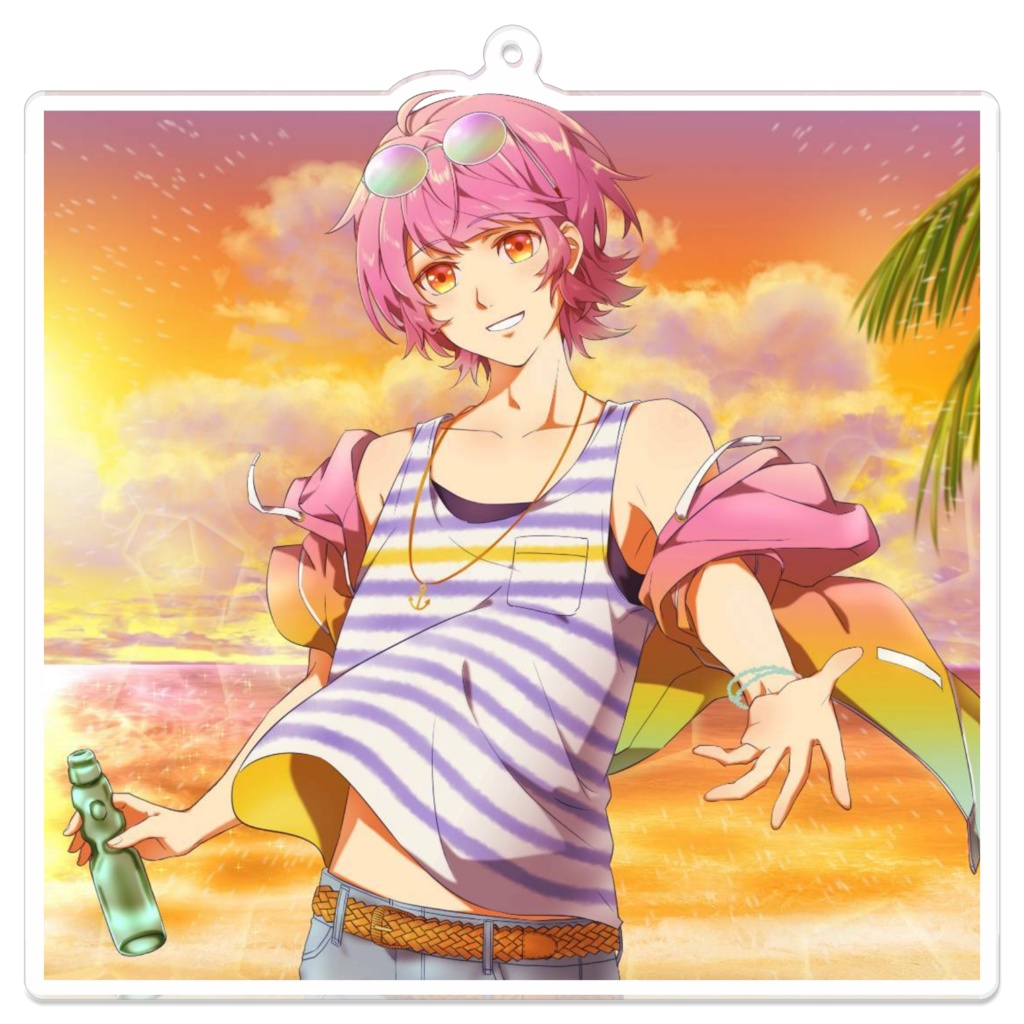 夏苺月夕日バージョンアクリルキーホルダー