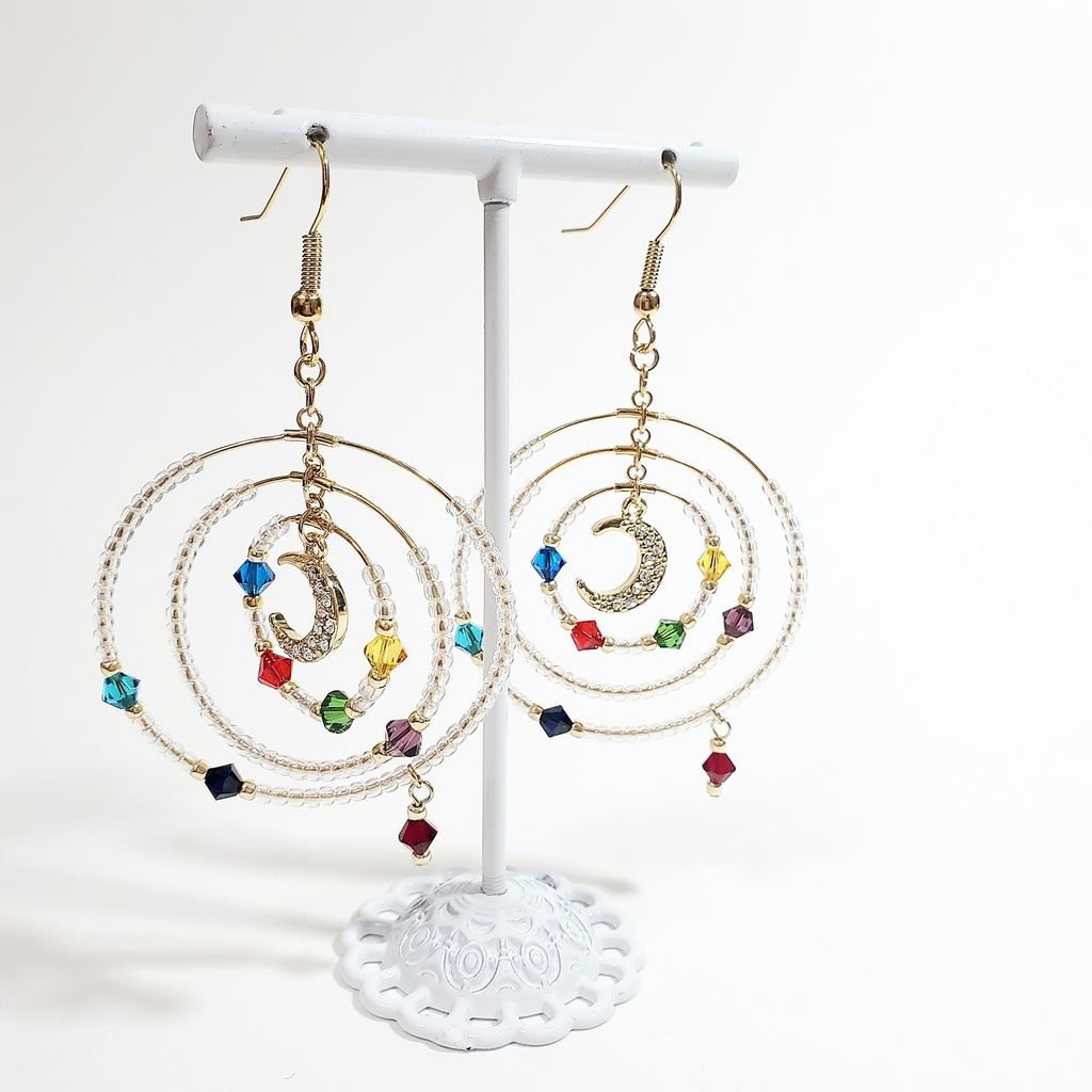 【12月末頒布終了】「美少女戦士セーラームーン」セーラー10戦士天体図風耳飾り