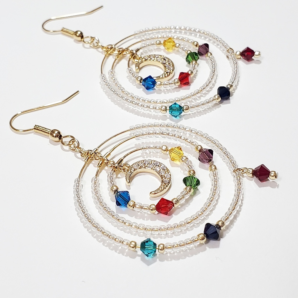 【12月末頒布終了】「美少女戦士セーラームーン」セーラー10戦士天体図風耳飾り