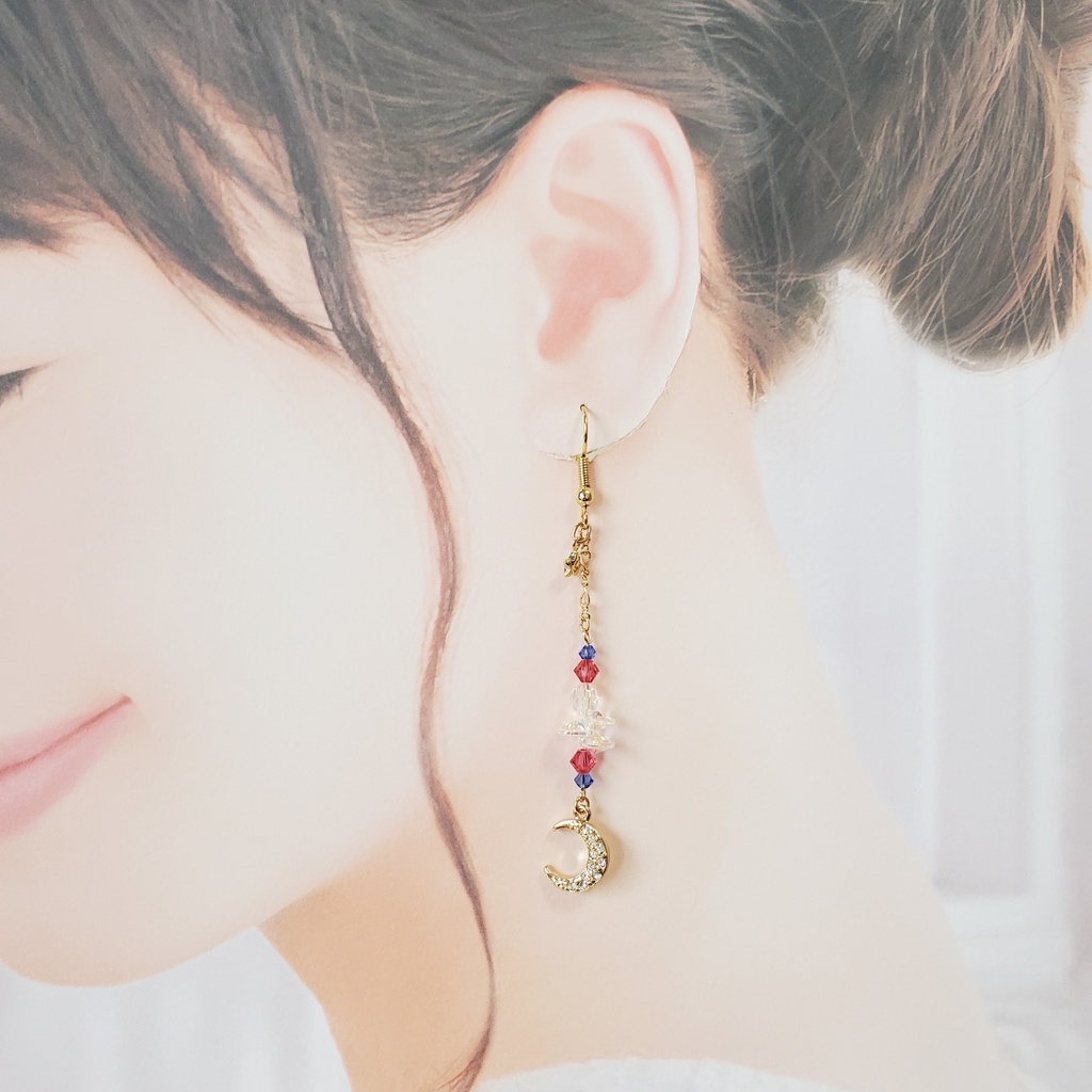 「美少女戦士セーラームーン」サンキャッチャー耳飾り:セーラームーンVer