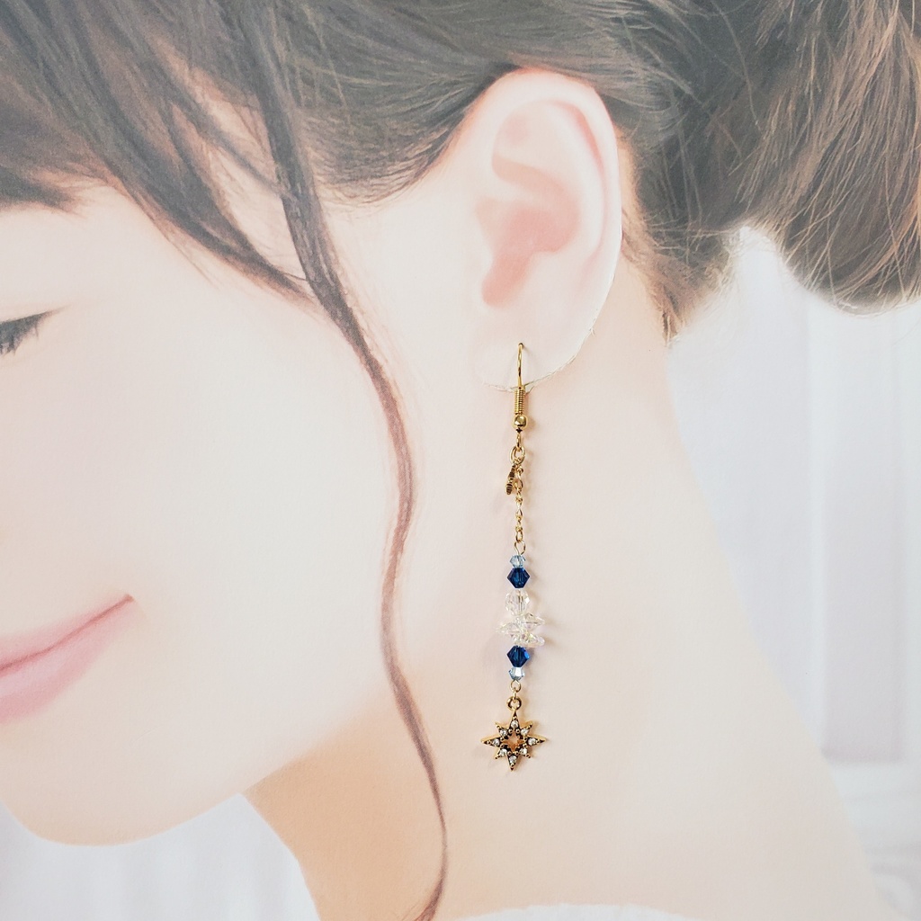 「美少女戦士セーラームーン」サンキャッチャー耳飾り:セーラーマーキュリーVer