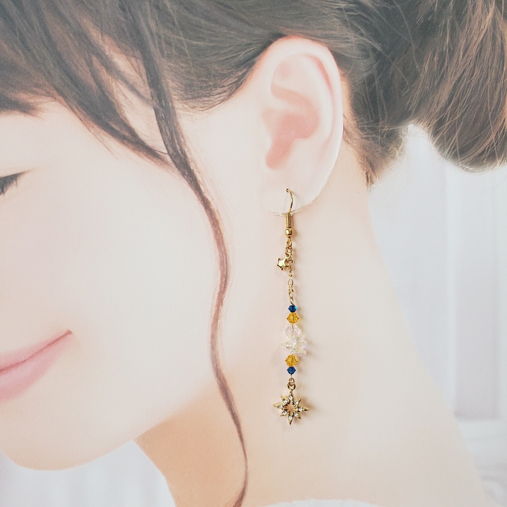 「美少女戦士セーラームーン」サンキャッチャー耳飾り:セーラービーナスVer