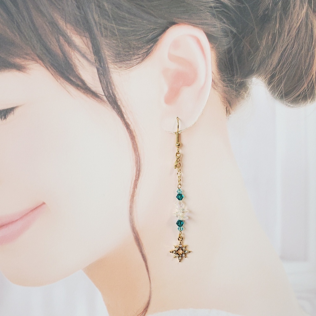 「美少女戦士セーラームーン」サンキャッチャー耳飾り:セーラーネプチューンVer