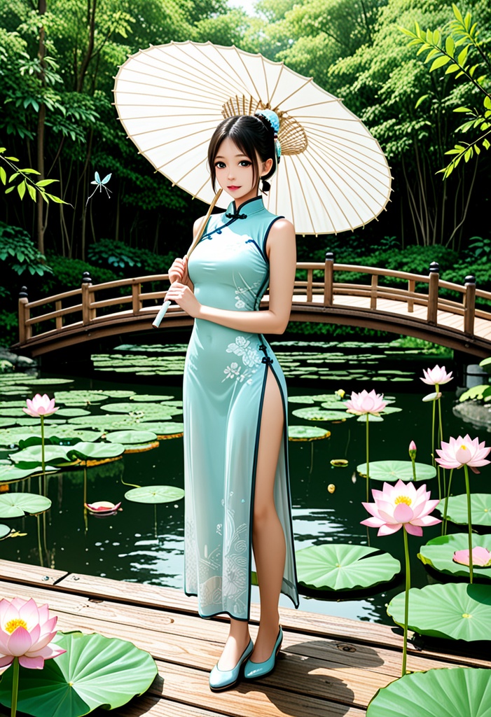 チャイナ服 × 中国の四季イメージ Stable Diffusion イメージプロンプト集(50本)