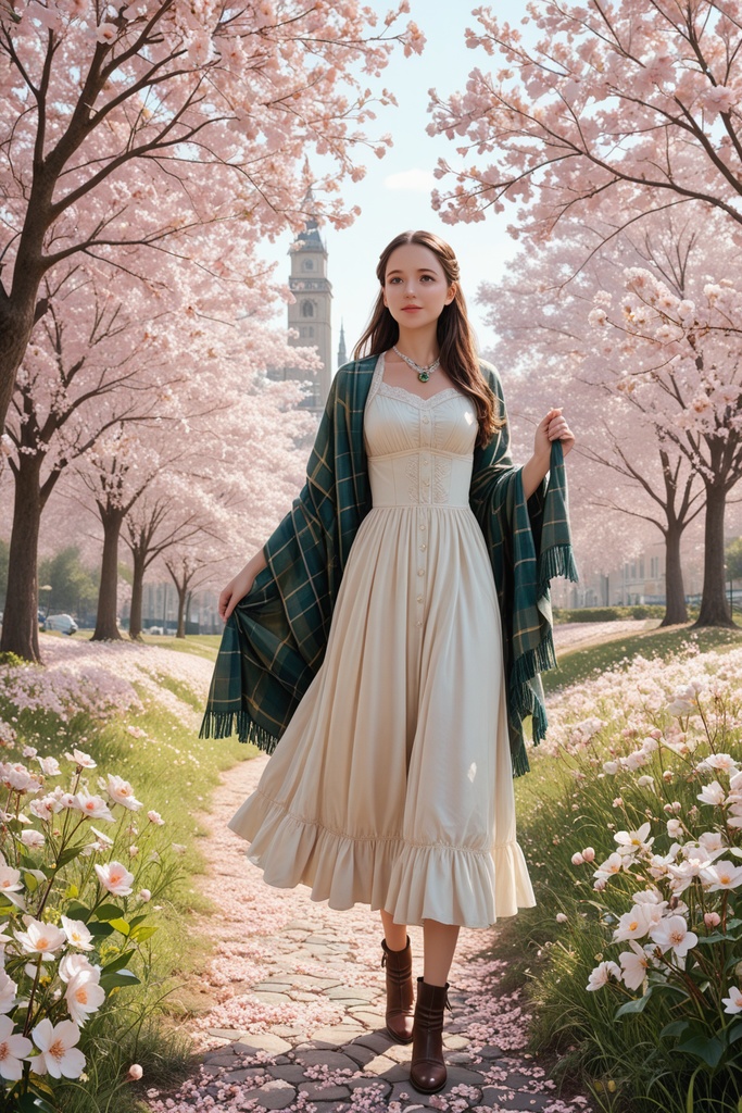 スコットランドの民族衣装 × 季節 × 風景(SDXL版)イメージプロンプト集(40本)