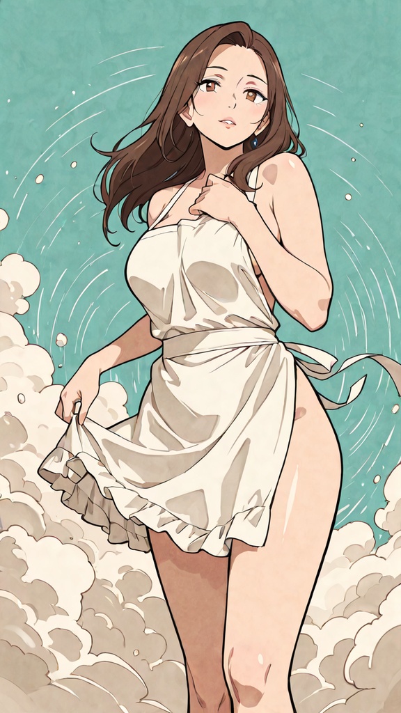 健全裸エプロンプロンプト集100種 — フルUI版(検索・露出度・スタイル・体型セレクター付き)