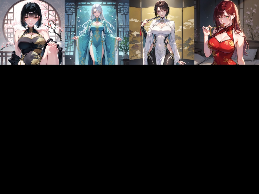 【Anima Base向け】チャイナドレス イラストプロンプト集100種