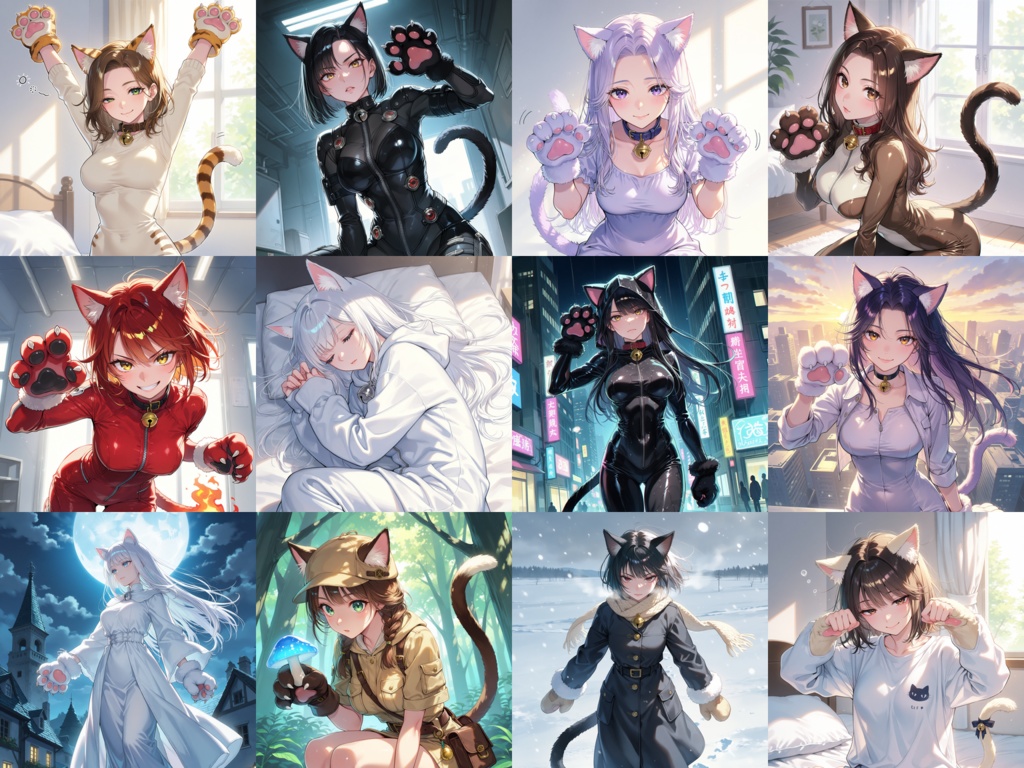 【Anima Base向け】ネココスプレ・ イラストプロンプト集100種