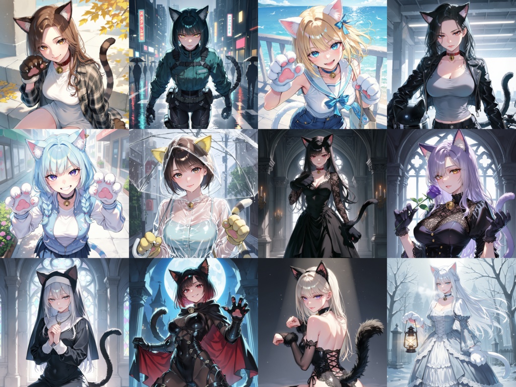 【Anima Base向け】ネココスプレ・ イラストプロンプト集100種