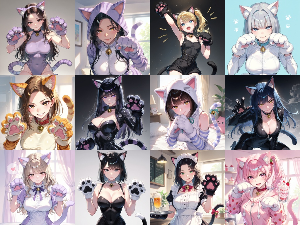 【Anima Base向け】ネココスプレ・ イラストプロンプト集100種