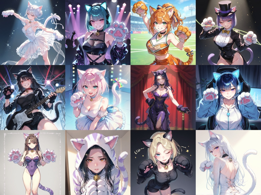 【Anima Base向け】ネココスプレ・ イラストプロンプト集100種