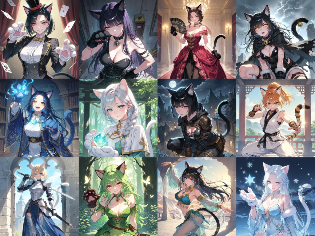 【Anima Base向け】ネココスプレ・ イラストプロンプト集100種