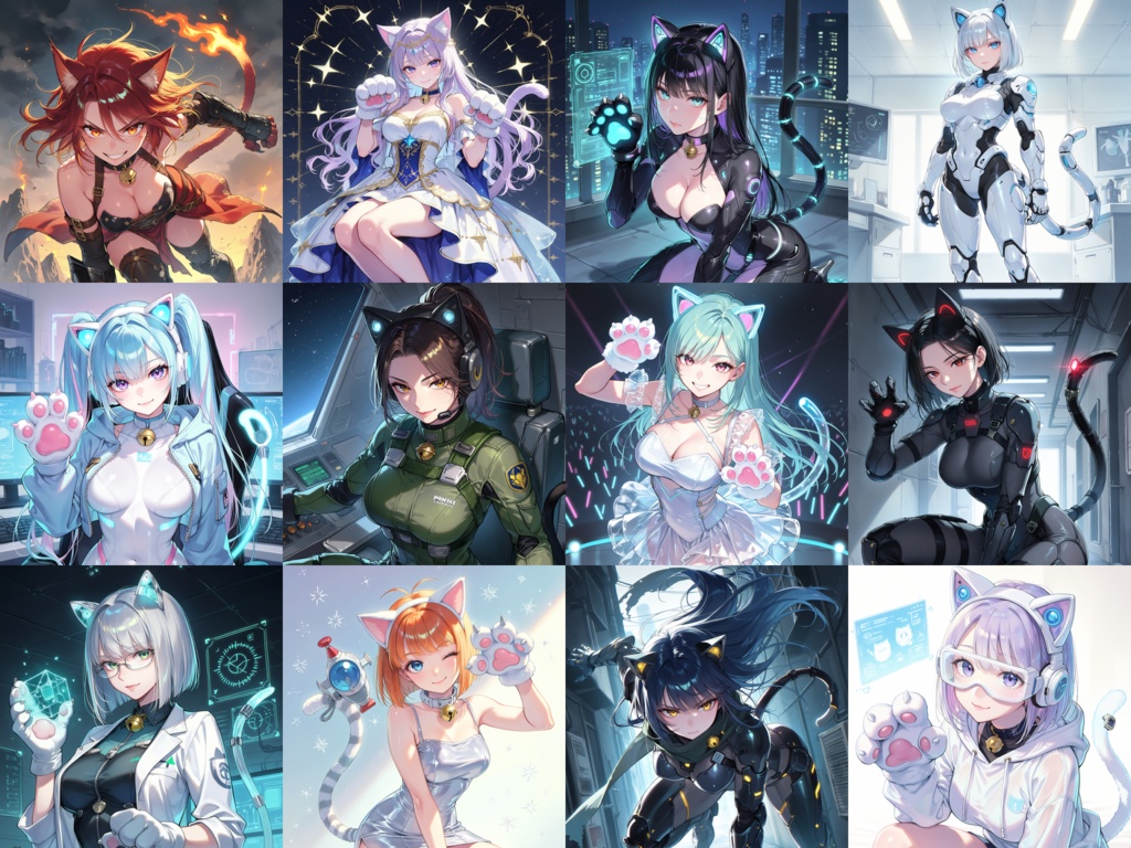 【Anima Base向け】ネココスプレ・ イラストプロンプト集100種