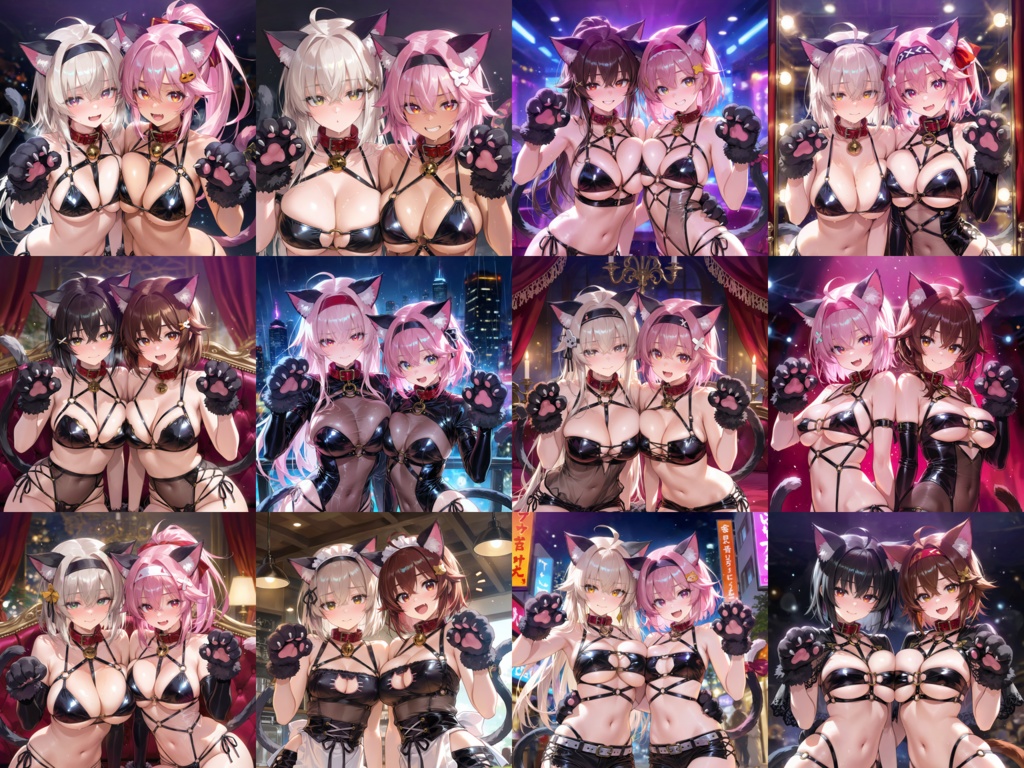 【Anima向け】猫耳ハーネス・フェティッシュファッション｜イラスト向けプロンプト集
