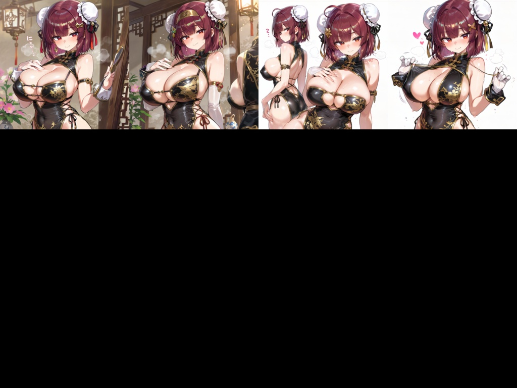 【Anima Base向け】妖艶チャイナドレス イラストプロンプト集100(衣装イメージ固定、構図ポーズ違い))